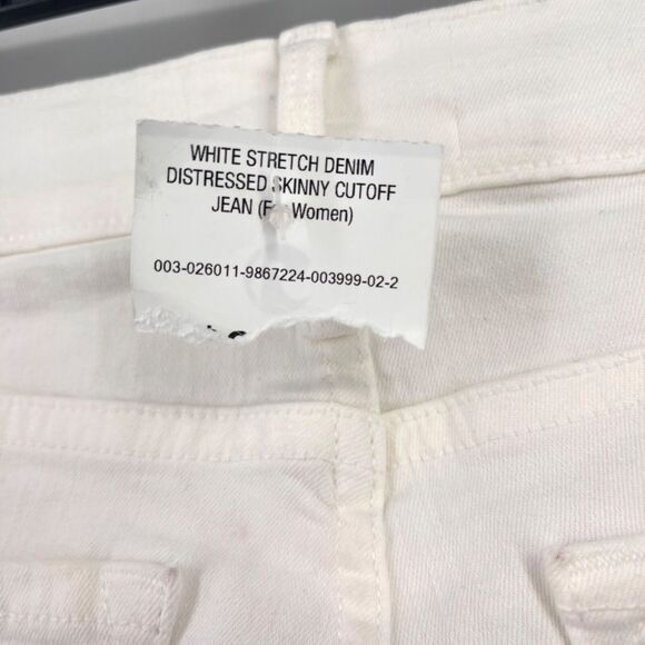 Frame Le High Skinny Blanc Jefferson Distressed Denim Jeans Womens Size 25 - Picture 5 of 7
